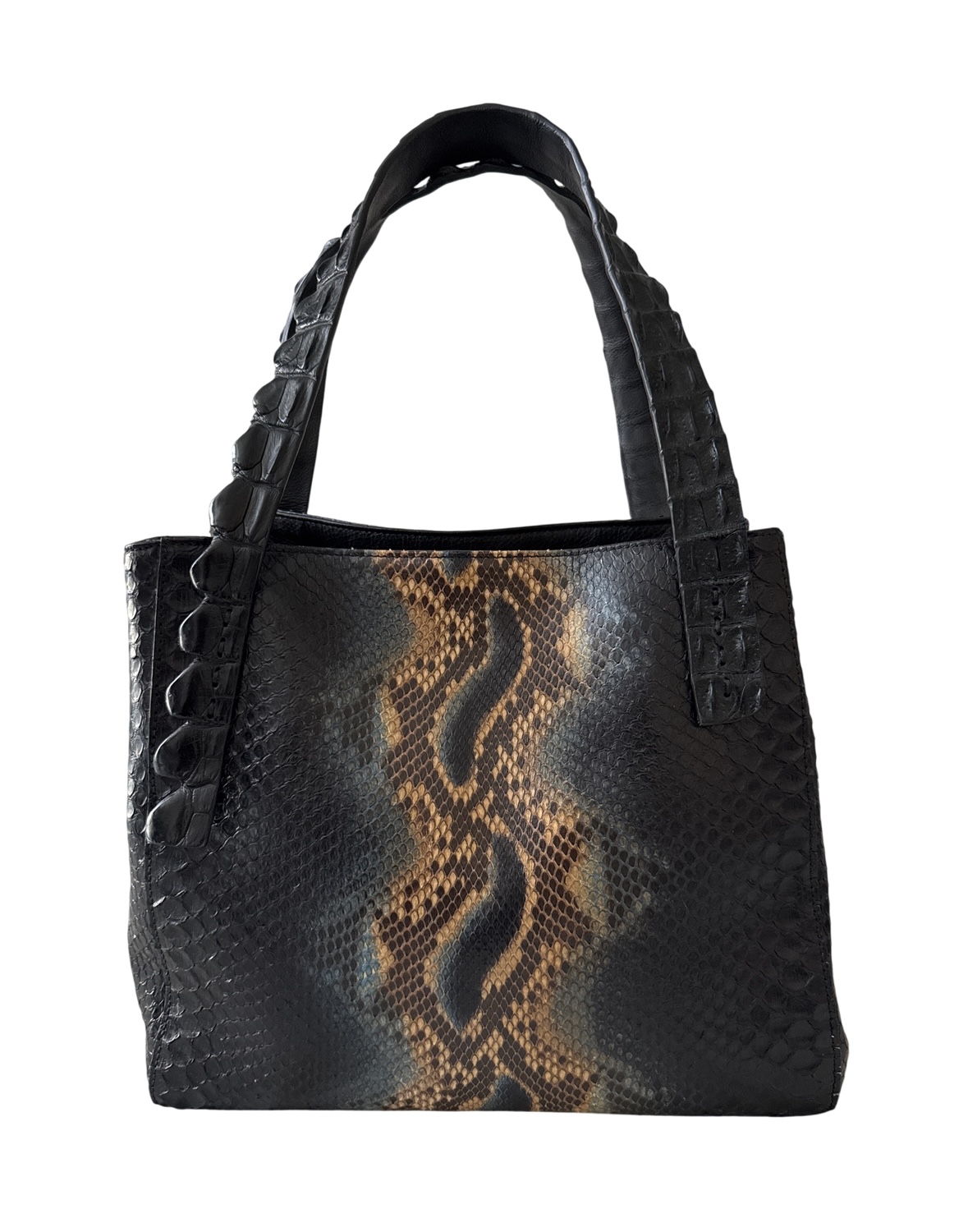 Exotic leather tote