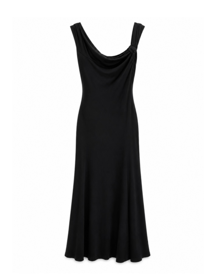 Black midi dress