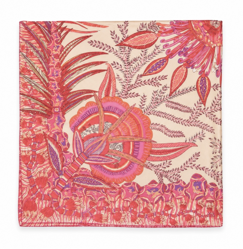 Printed silk scarf